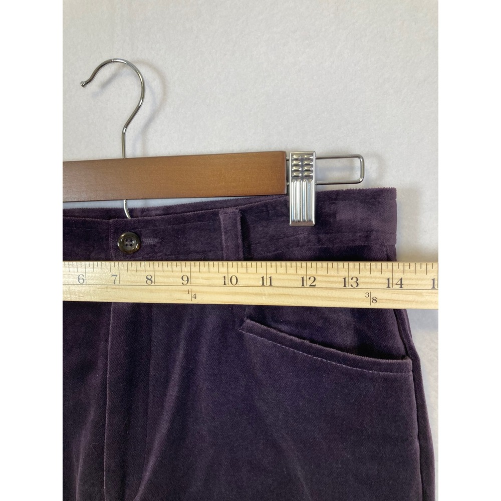 Liz Claiborne Corduroy Pants Women Size 10 Plum High Waisted Straight Leg Casual - Picture 6 of 9